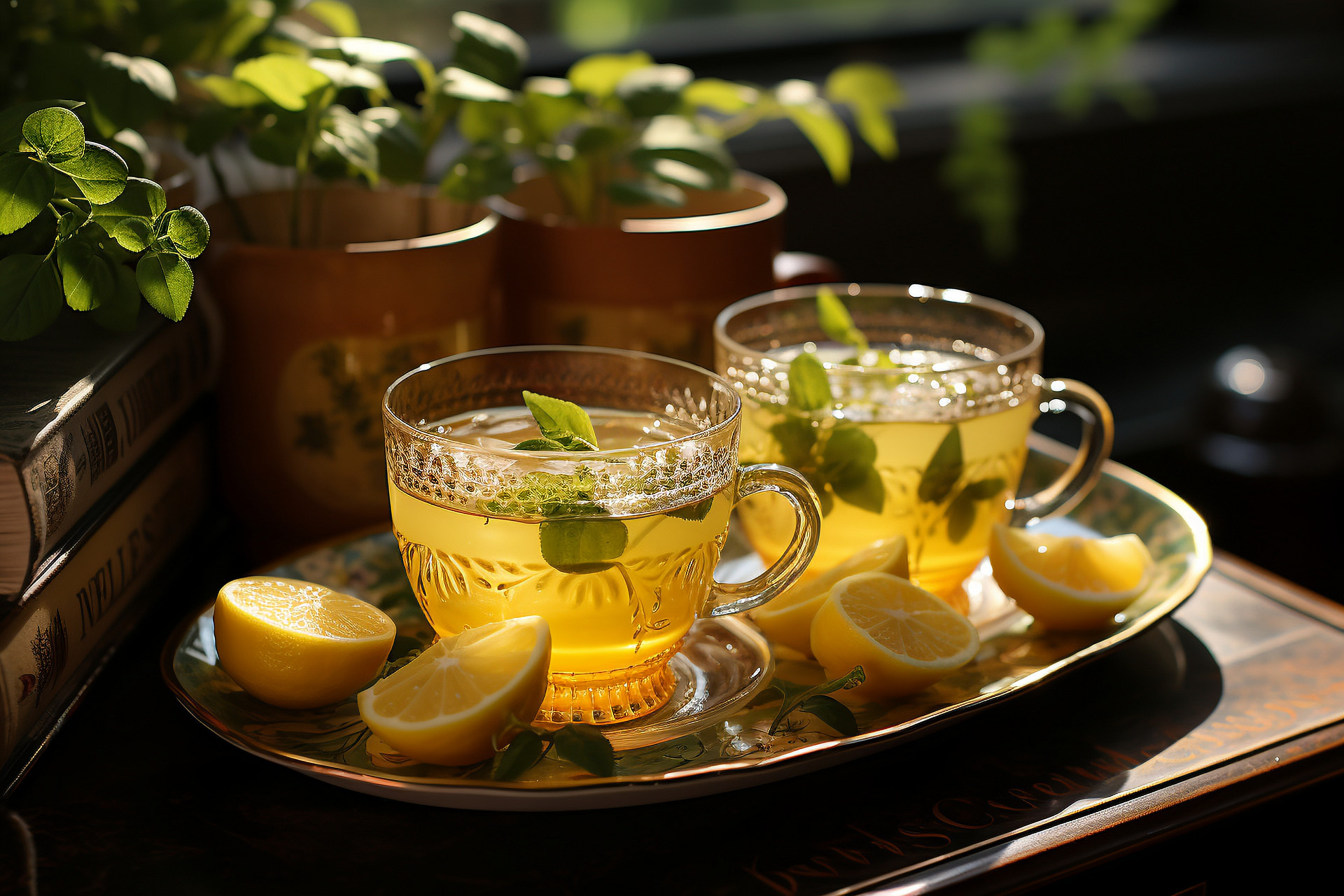 Refreshing and Detoxifying Herbal Teas: Watermelon Peel, Plum, Silver Licorice, and Peppermint